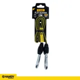 Bungee Cord Heavy Duty Flat with Carabiner Yellow 100cm (l) X 1.7cm (w) – image 4