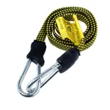 Bungee Cord Heavy Duty Flat with Carabiner Yellow 125cm (l) X 1.7cm (w) – image 1