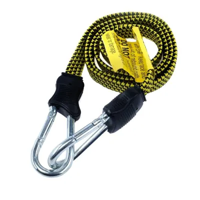 Bungee Cord Heavy Duty Flat with Carabiner Yellow 125cm (l) X 1.7cm (w)