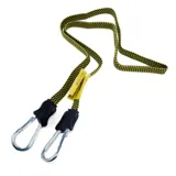 Bungee Cord Heavy Duty Flat with Carabiner Yellow 125cm (l) X 1.7cm (w) – image 2