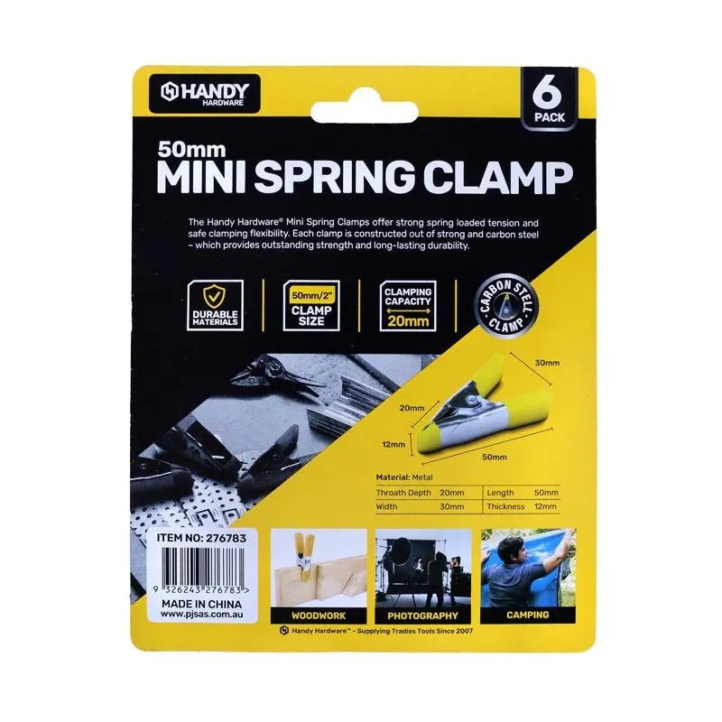 Clamp Spring Mini Size 17mm 6pc (Jaw Opening 53mm) – image 3