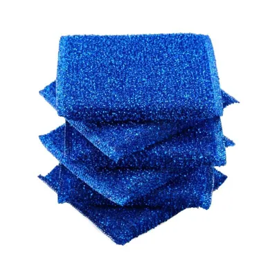 Mesh Sponge Scourer 11cm X 8cm X 1.5cm - 6pk - Blue