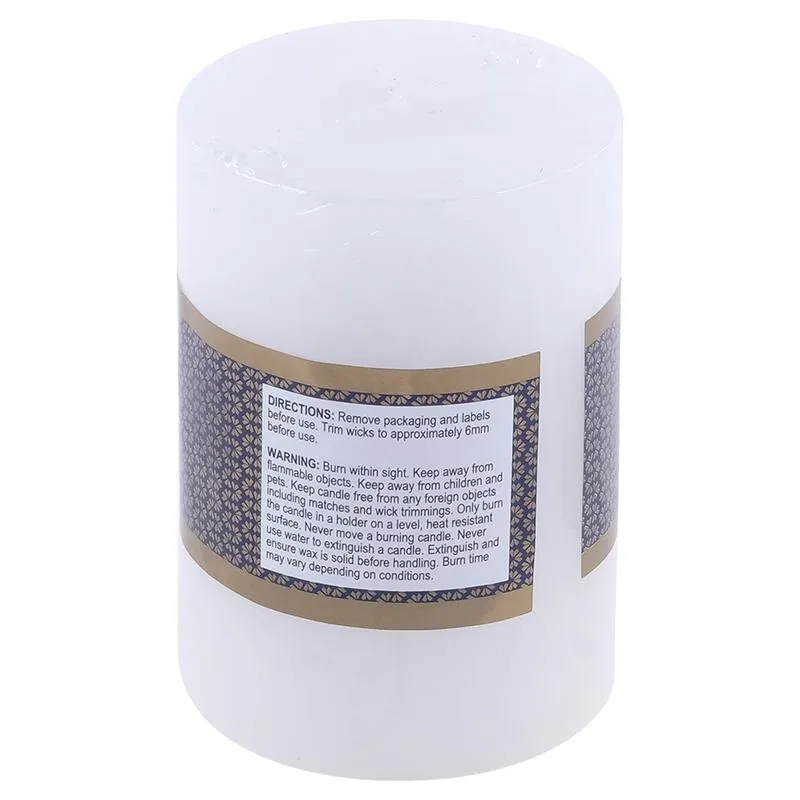Candle Unscented Pillar Flat Top 7cm X 10cm – image 2