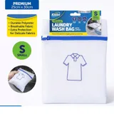 Laundry Delicates Wash Bag with Zipper Premium Double Padded - Small 25cm X 30cm - White – image 4