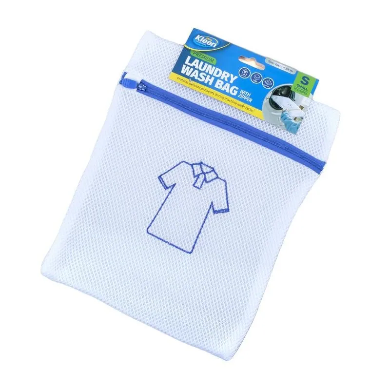 Laundry Delicates Wash Bag with Zipper Premium Double Padded - Small 25cm X 30cm - White – image 3