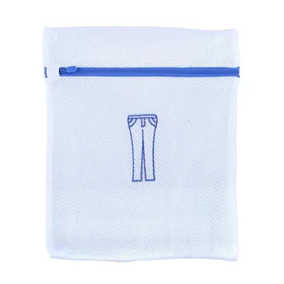 Laundry Delicates Wash Bag with Zipper Premium Double Padded - Medium 30cm X 35cm - White