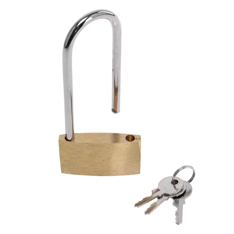 Padlock Solid Brass Long Shackle 37mm Includes 3 Keys 1pk – image 2