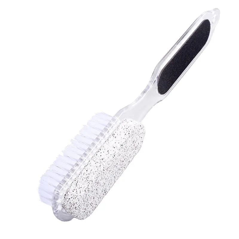 Pedicure Tool 4in1 with Pumice Stone, Brush, Emery Board & Metal File – image 2