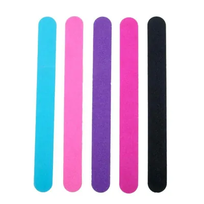 Nail File Emery Boards 5pk - Double Sided - 5 Colours Per Pack (81301)