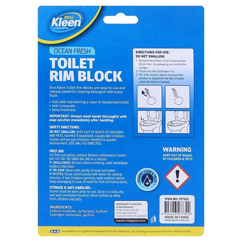 Toilet Rim Clip on Freshener Deodoriser 2pk - Ocean Fresh - 40g Per/pc – image 3