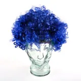 Wig Curly Afro Adults Black, Purple, Red, Blue, Green, Pink – image 1