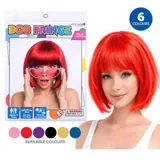 Wig Bob with Fringe Adults Red, Purple, Black, Pink, Blue, Blonde – image 4