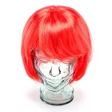 Wig Bob with Fringe Adults Red, Purple, Black, Pink, Blue, Blonde – image 1