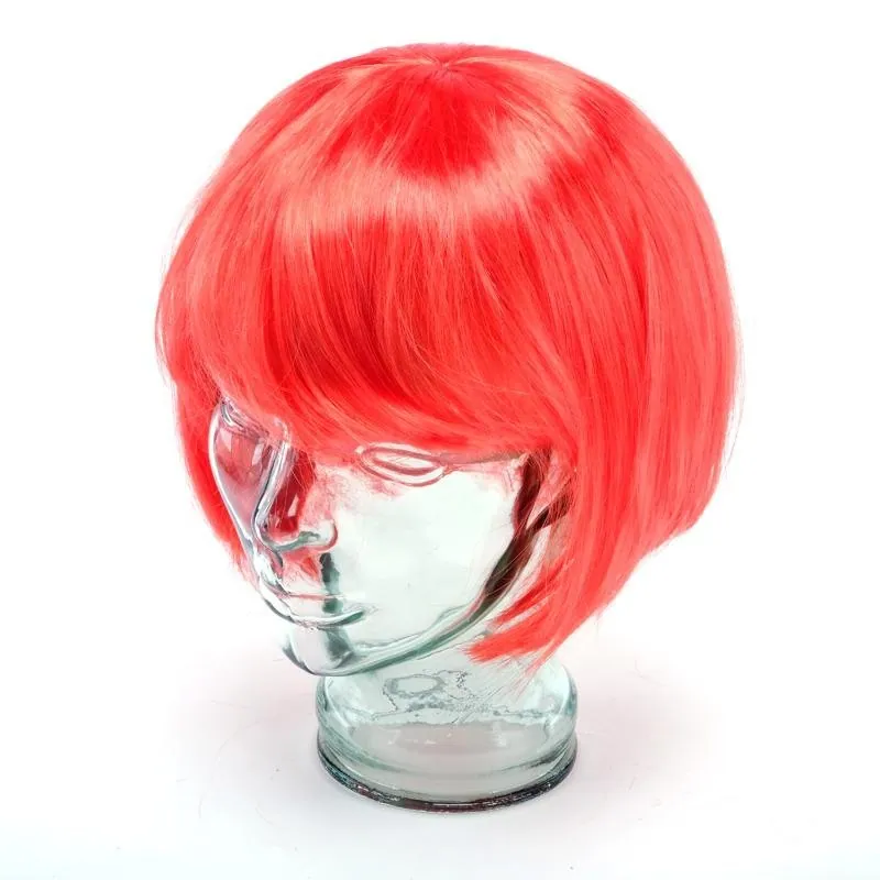 Wig Bob with Fringe Adults Red, Purple, Black, Pink, Blue, Blonde – image 2