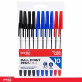 Pen Ballpoint 8 Black & 2 Red Per Pack 10pk – image 4
