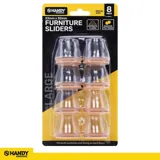 Clear Furniture Sliders Stretchable To Suit Various Furniture Legs 3.3cm (h) X 3.5cm (w) 8pk – image 4