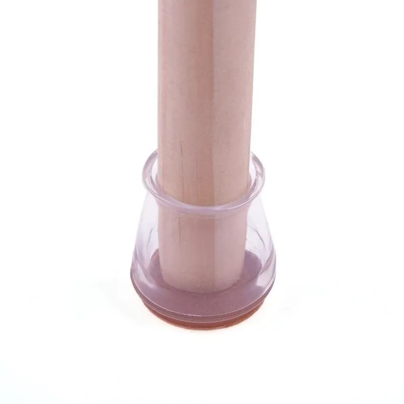 Clear Furniture Sliders Stretchable To Suit Various Furniture Legs 3.3cm (h) X 3.5cm (w) 8pk – image 2