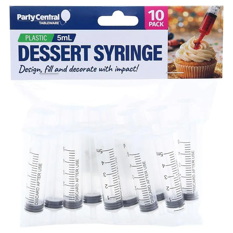 Plastic Dessert Syringes 5ml Each - 10pk – image 4