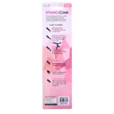 Styling Combs - 6 Assorted Designs Include: Fantail Comb, Detangling Comb, Shower Comb with Hook, Dressing Comb, Pick Comb, Wide Tooth Comb – Black – image 3