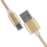 Charge & Sync USB a To Type C Metal Cable - Black, Pink & Gold Assorted - 1 Metre – image 1