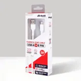 Charge & Sync USB a To 8 Pin PVC Cable - Suitable for iPhone Devices - White - 1 Metre – image 2