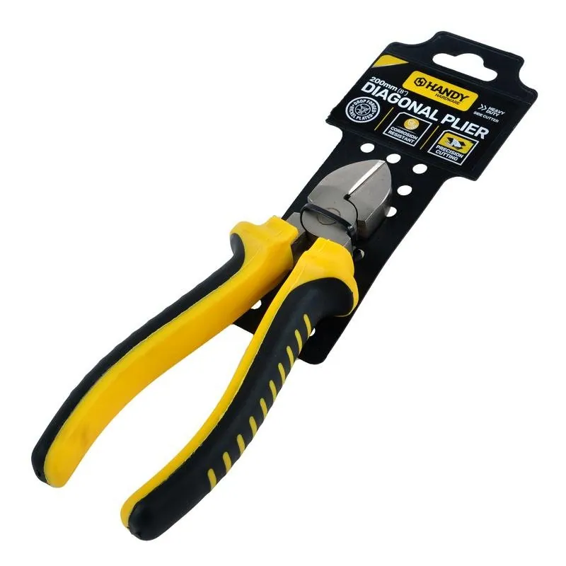 Plier Premium Diagonal Comfort Grip Handle Black & Yellow 200mm – image 3