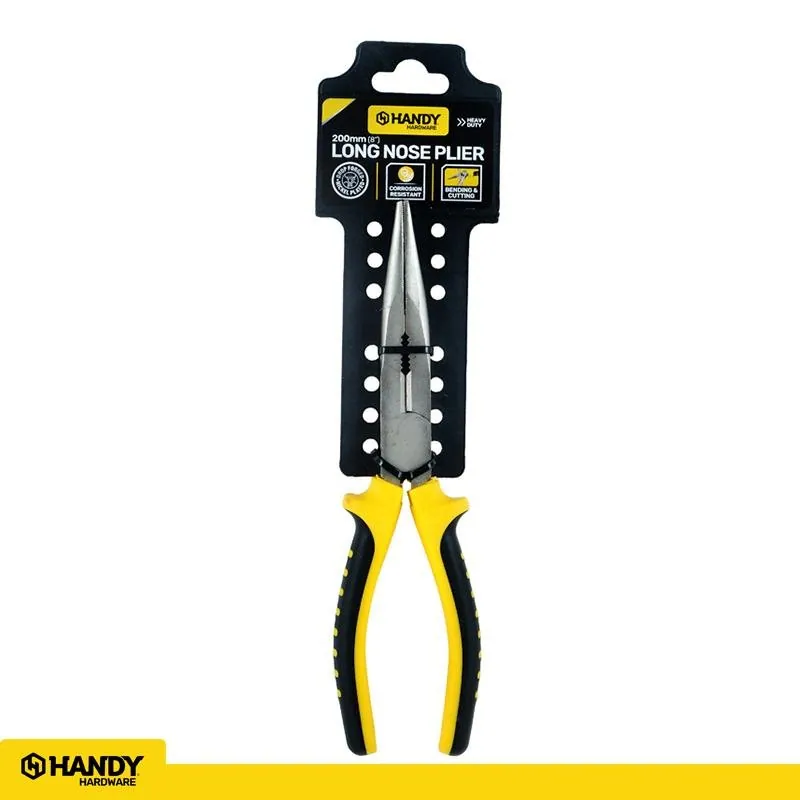 Plier Premium Long Nose Comfort Grip Handle Black & Yellow 200mm – image 4