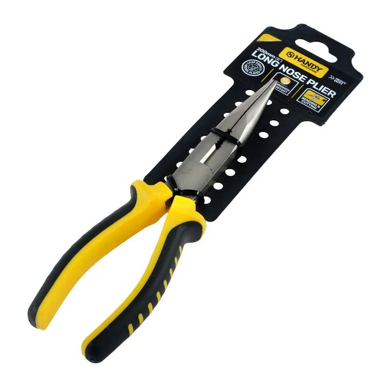 Plier Premium Long Nose Comfort Grip Handle Black & Yellow 200mm – image 3