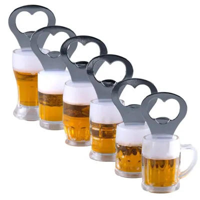 Man Cave Bottle Opener with Magnet Beer Mug Shaped 8.5cm X 3cm 6 Assorted