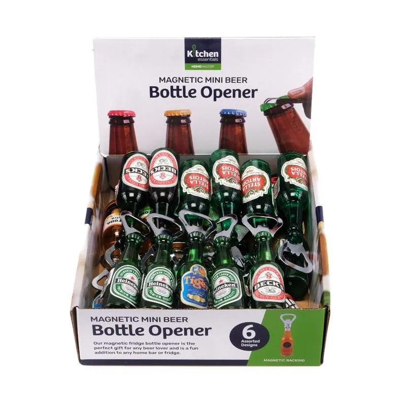 Man Cave Bottle Opener with Magnet Beer Bottle Shaped 13.5cm X 2.5cm 8 Assorted – image 4
