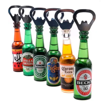 Man Cave Bottle Opener with Magnet Beer Bottle Shaped 13.5cm X 2.5cm 8 Assorted