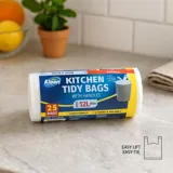 Garbage Bags Kitchen Tidy with Handle 12l - 25pk - 44cm X 45cm - White – image 1