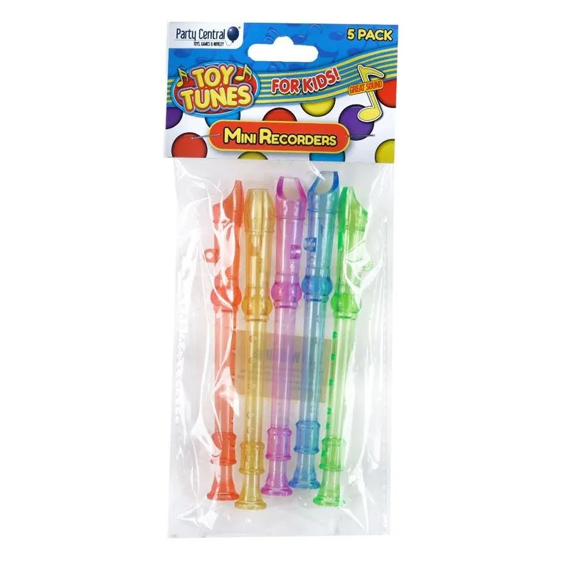 Musical Recorders (Mini) 13.5cm 5pk Green, Blue, Yellow, Red, Purple – Plastic – image 4