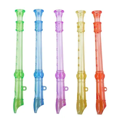 Musical Recorders (Mini) 13.5cm 5pk Green, Blue, Yellow, Red, Purple – Plastic