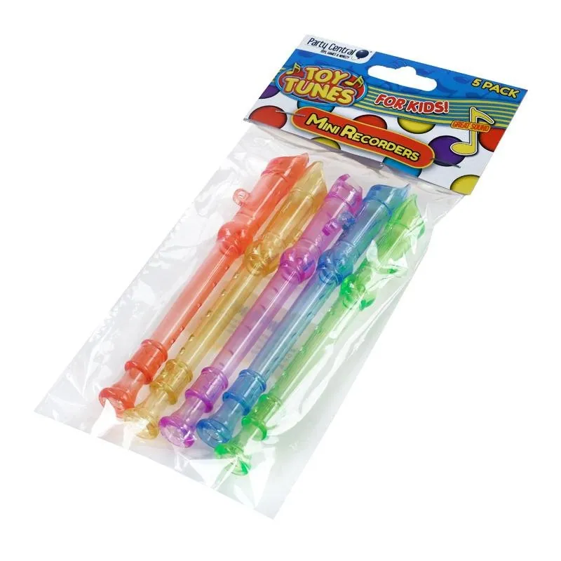 Musical Recorders (Mini) 13.5cm 5pk Green, Blue, Yellow, Red, Purple – Plastic – image 3