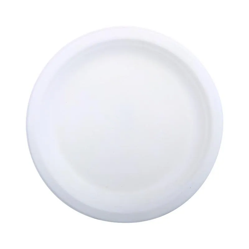 Sugarcane Bagasse Side Plates - Ø18cm - 50pk Bulk (white) – image 2
