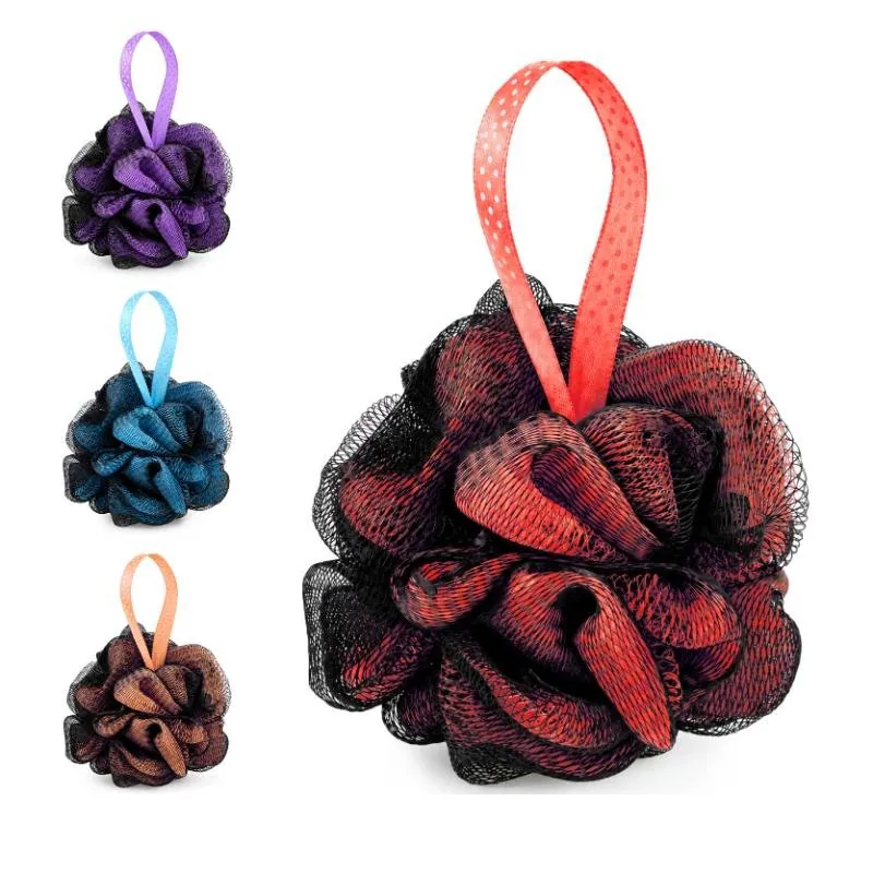 Body Exfoliating Scrubber with Hanger - 4 Assorted Colours Purple, Blue, Pink, Orange – image 4