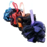 Body Exfoliating Scrubber with Hanger - 4 Assorted Colours Purple, Blue, Pink, Orange – image 3