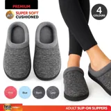 Slippers Premium Womens Slip on Black, Pink, Grey & Light Blue 4 Sizes: S,m,l,xl Memory Foam Insole – image 4