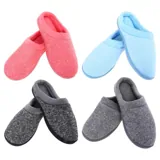 Slippers Premium Womens Slip on Black, Pink, Grey & Light Blue 4 Sizes: S,m,l,xl Memory Foam Insole – image 3