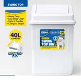 Swing Top Bin 40l Capacity - White – image 3