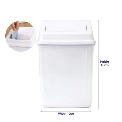 Swing Top Bin 40l Capacity - White
