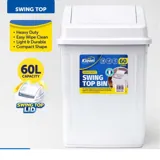 Swing Top Bin 60l Capacity - White – image 3