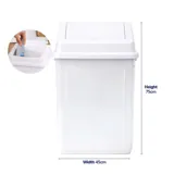 Swing Top Bin 60l Capacity - White – image 1