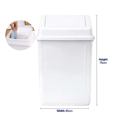 Swing Top Bin 60l Capacity - White