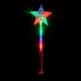 Christmas Light Up Wand Battery Operated LED Star 38.5cm X 12cm X 2.9cm Pink & Blue 3 Functions 4xAG13 Batteries Included – image 2