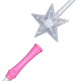 Christmas Light Up Wand Battery Operated LED Star 38.5cm X 12cm X 2.9cm Pink & Blue 3 Functions 4xAG13 Batteries Included – image 1