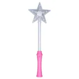 Christmas Light Up Wand Battery Operated LED Star 38.5cm X 12cm X 2.9cm Pink & Blue 3 Functions 4xAG13 Batteries Included – image 3