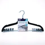 Coat Hanger Velvet with Clips 5pk - Black – image 4
