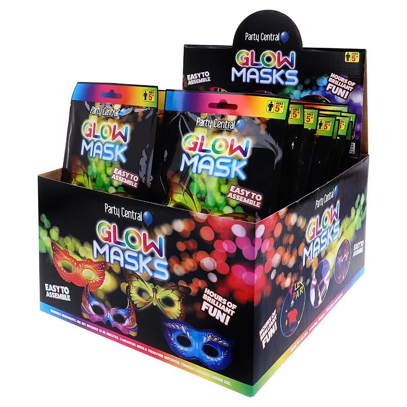 Glow Masquerade Mask - 4 Assorted Designs – image 2